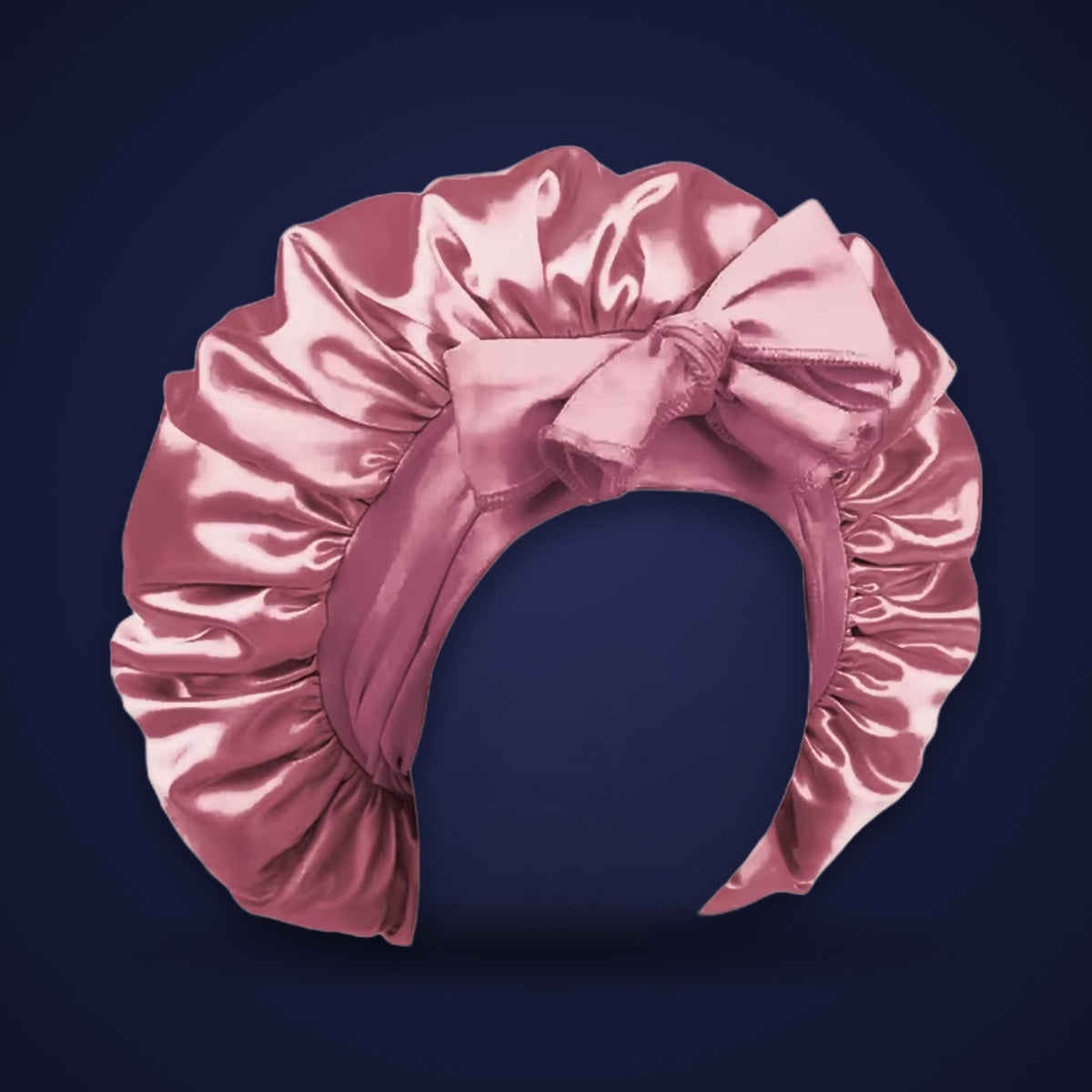 Satin sleep bonnet in rose