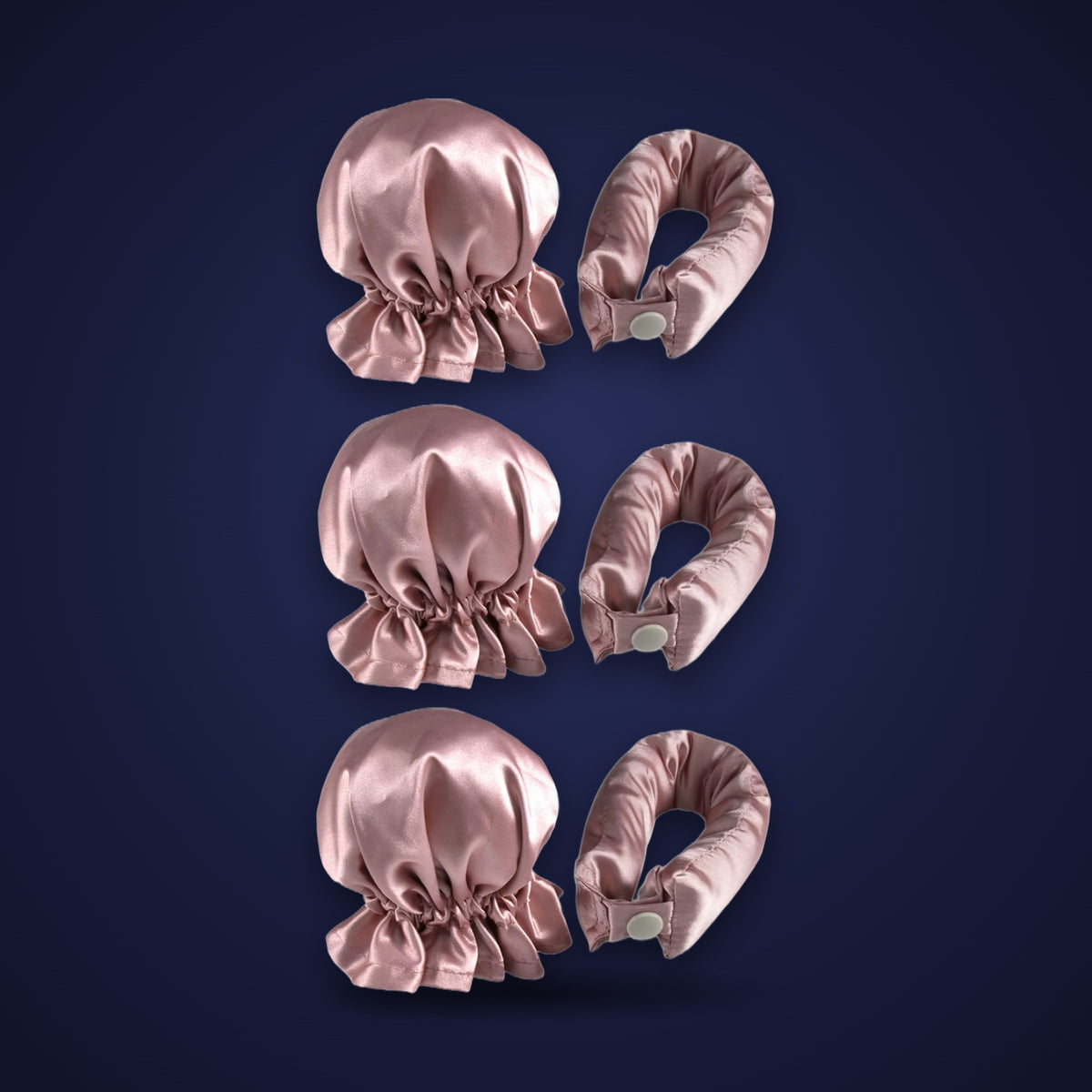 Heatless curling set in pink