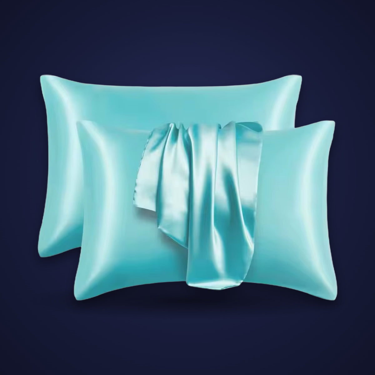 Satin pillowcase set in sage