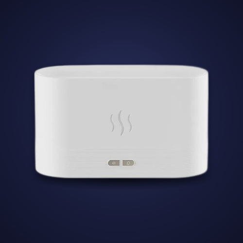 Flame aroma diffuser in white
