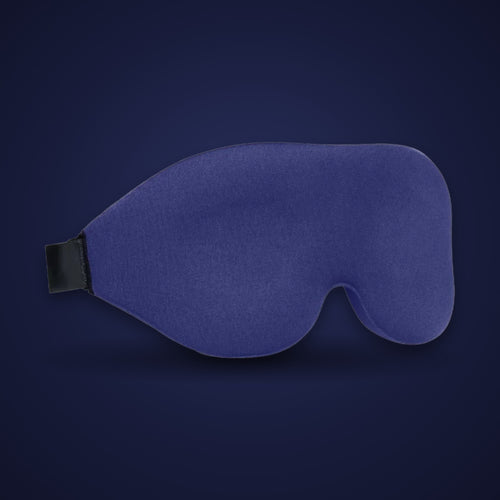 3D contoured blackout sleep mask in navy