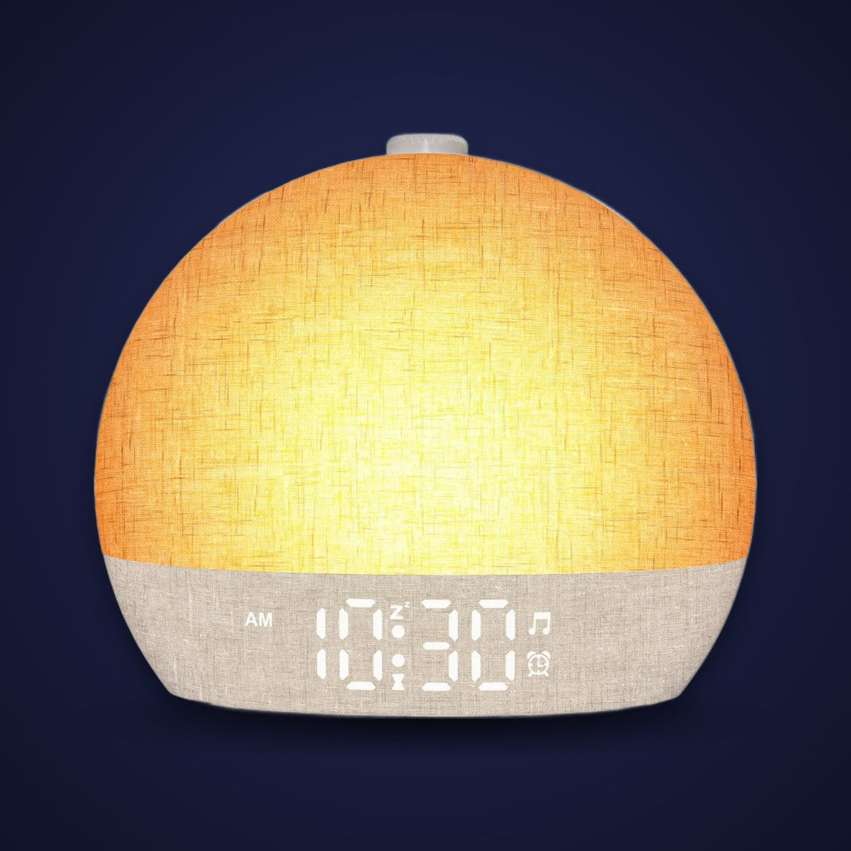 Sunrise alarm clock with warm glow